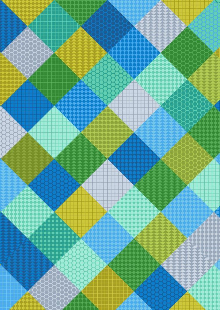Lewis & Irene - Animal Alphabet - Patchwork Blues