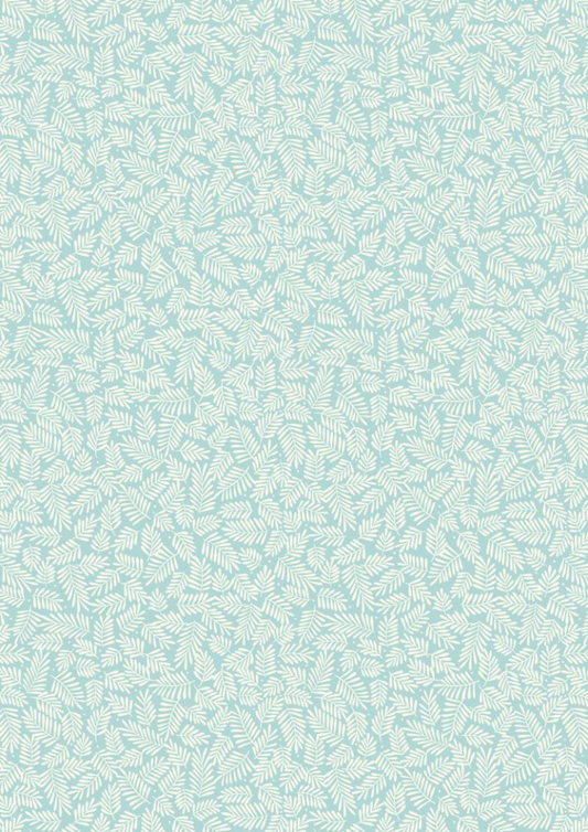 Lewis & Irene - Botanical Oasis - Mini Leaves on Blue