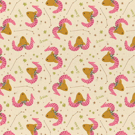 Bargain Basement Fabric - Astrology - Aires (Sand)