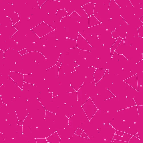 Bargain Basement Fabric - Otter Romp Constellation Pink