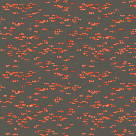 Bargain Basement Fabric - Fish Hope - Little Fish (Orange)