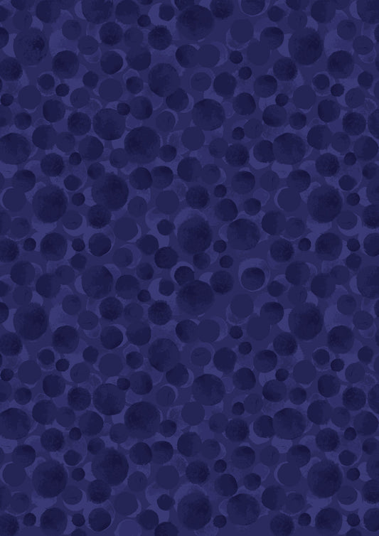 Lewis & Irene - Bumbleberries - Navy Blue
