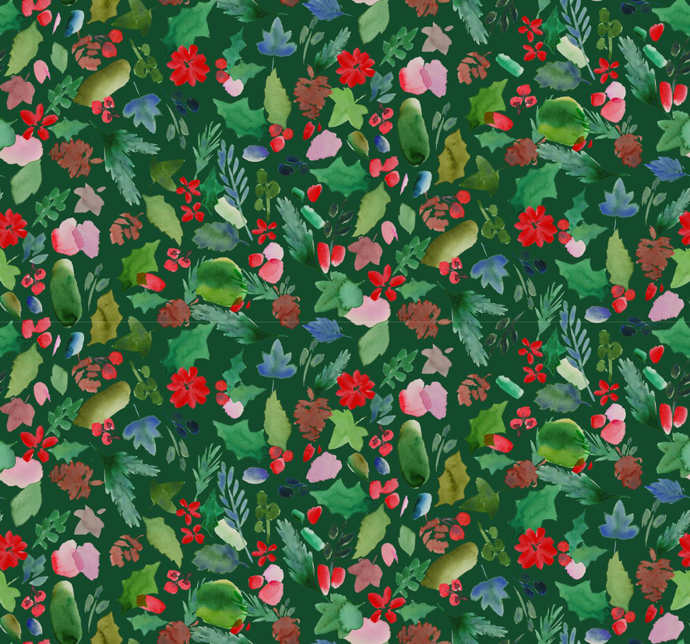 Lewis & Irene - Merry Happy Christmas - Festive Foliage (Forest)