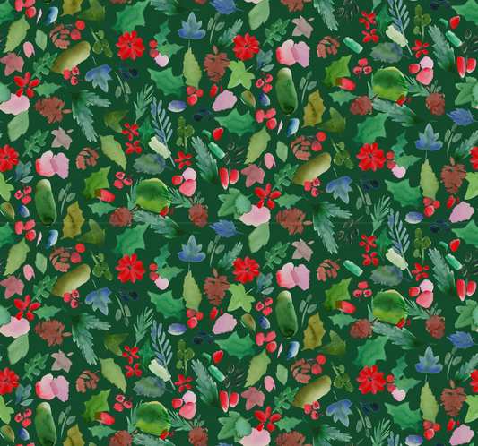 Lewis & Irene - Merry Happy Christmas - Festive Foliage (Forest)