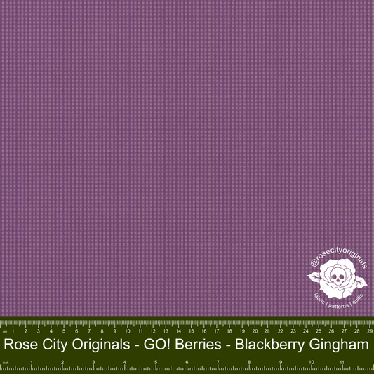 Rose City Originals - GO! Berries - Blackberry Gingham