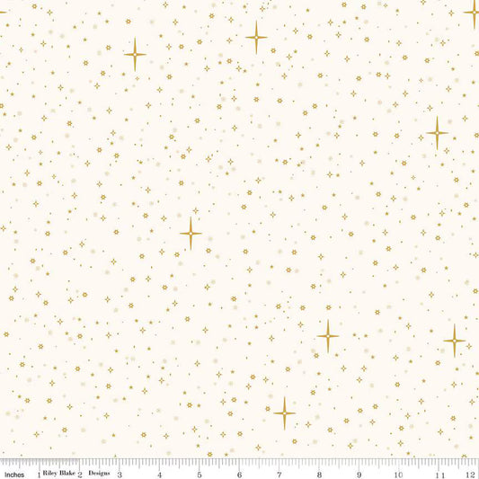 Riley Blake - Christmas Wishes - Starry Sky (Cream)