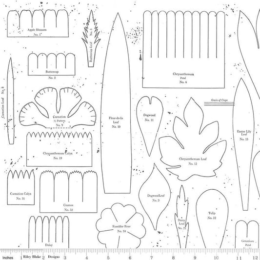 Riley Blake - Sewing Seeds III - Posie Patterns (White)