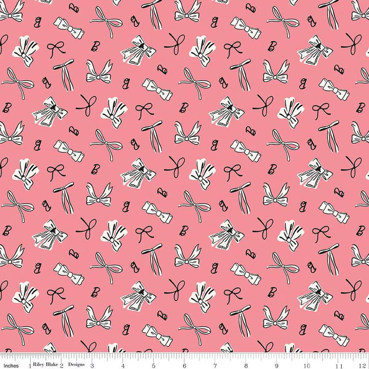 Riley Blake - Barbie - Vintage Bows (Pink)
