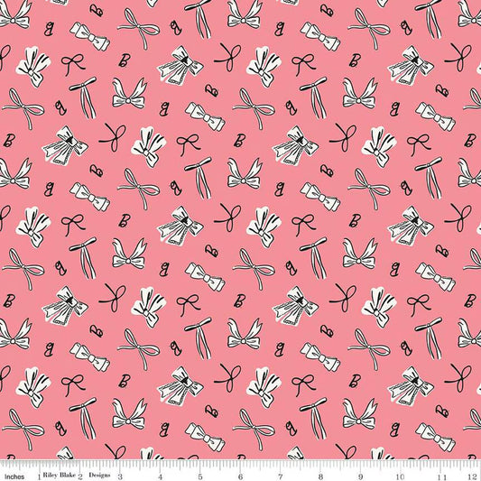 Riley Blake - Barbie - Vintage Bows (Pink)