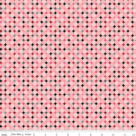 Riley Blake - Barbie - Vintage Sparkle Dots (Pink)