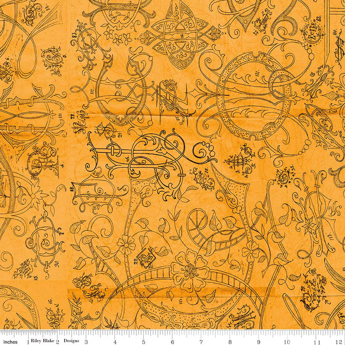 Riley Blake - Scary Scraps - Scary Stitches (Orange)