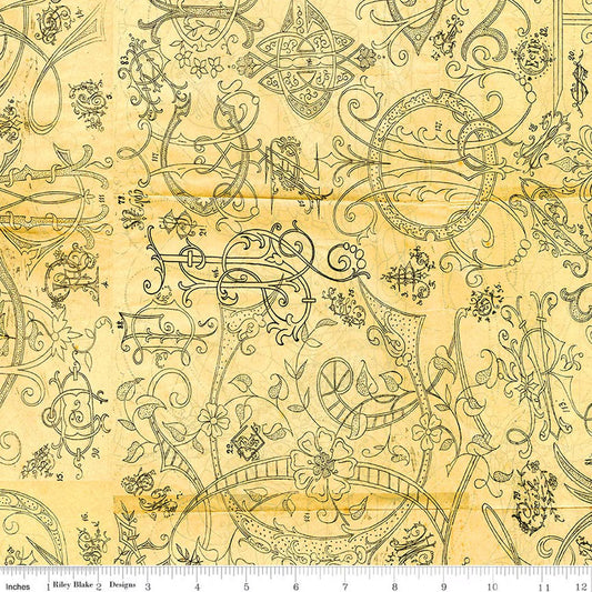 Riley Blake - Scary Scraps - Scary Stitches (Yellow)