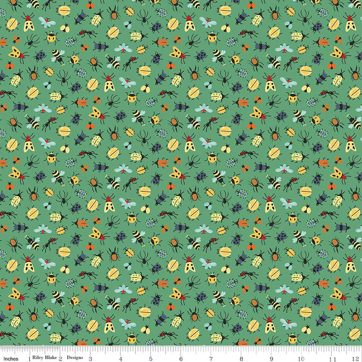 Riley Blake - Happy Haven - Bug Life (Green)