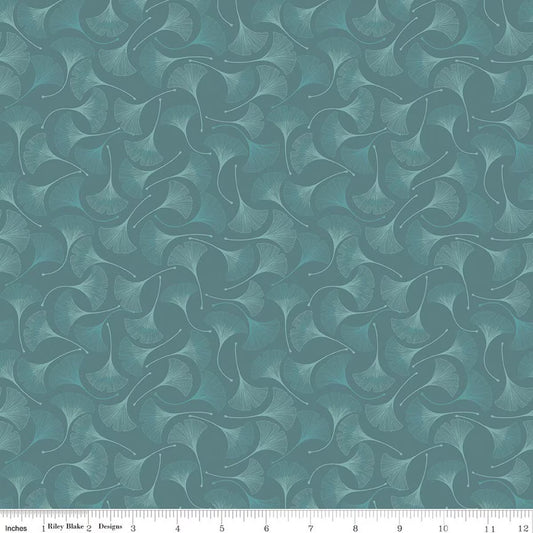Riley Blake - Secret Garden - Ginkos (Teal)