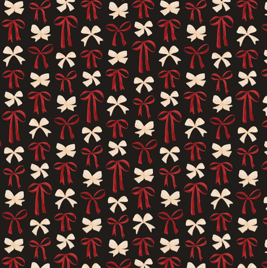 Camelot Fabrics - Blooms & Bows - Black