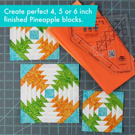 Creative Grids Quilt Ruler Pineapple Trim Tool Mini # CGRJAW3MINI