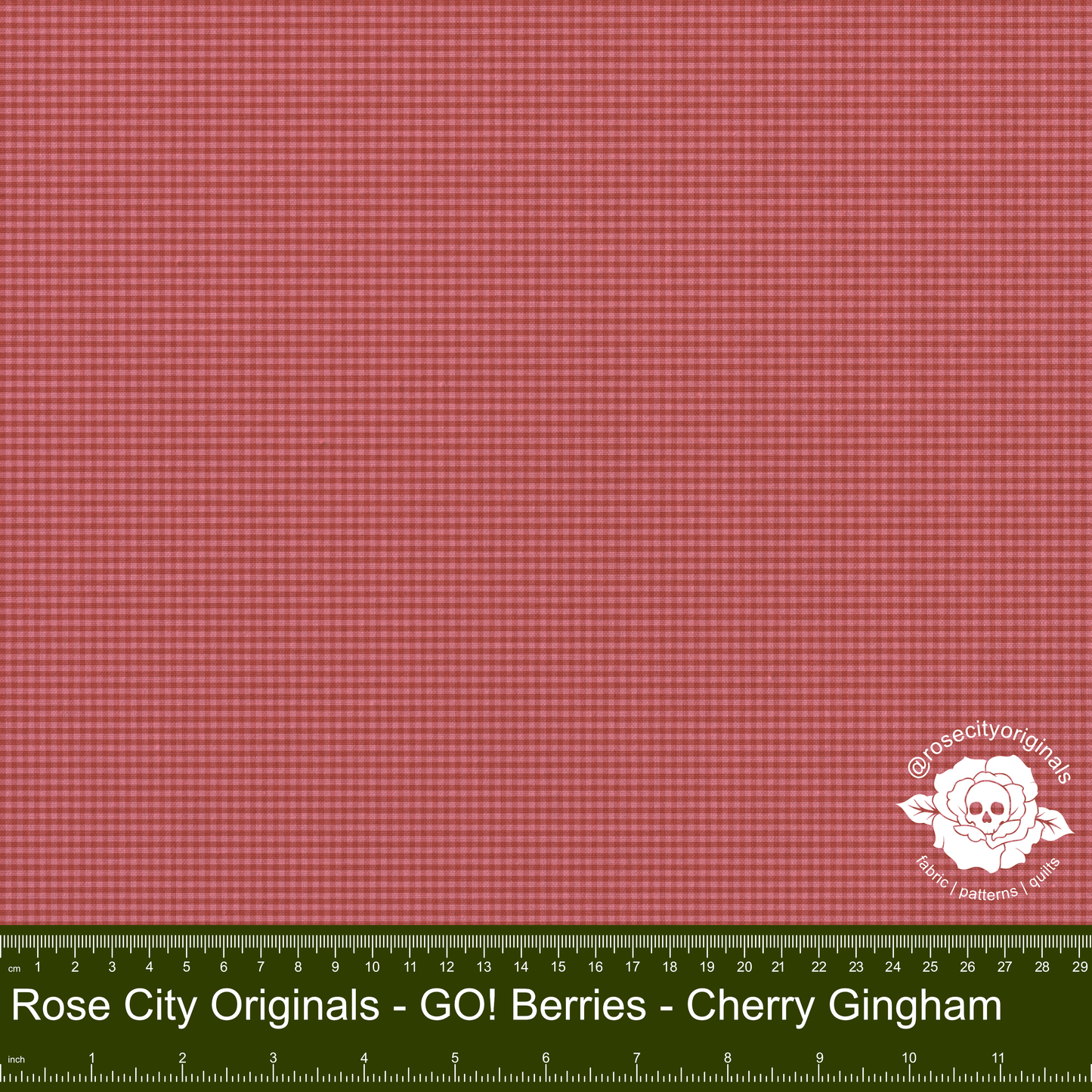 Rose City Originals - GO! Berries - Cherry Gingham