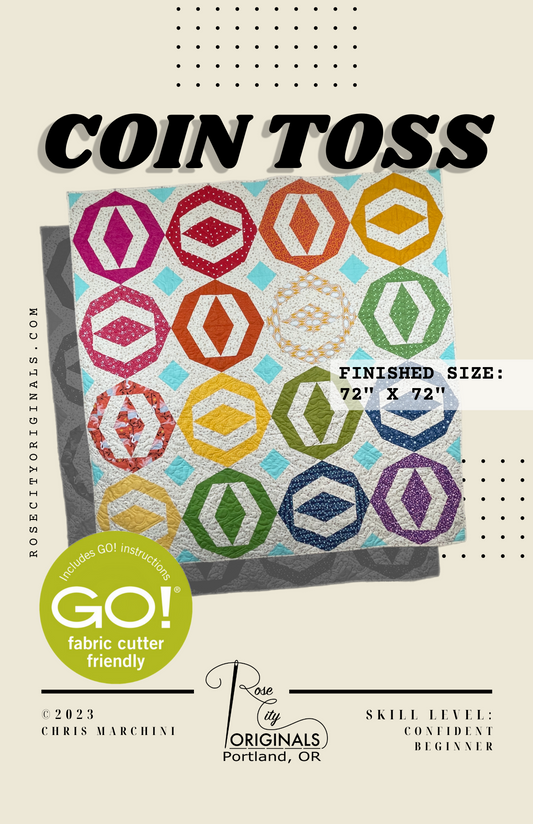 Coin Toss - Patchwork Quilt Pattern - Printed Booklet