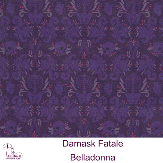 Damask Fatale - By-The-Yard - Belladonna