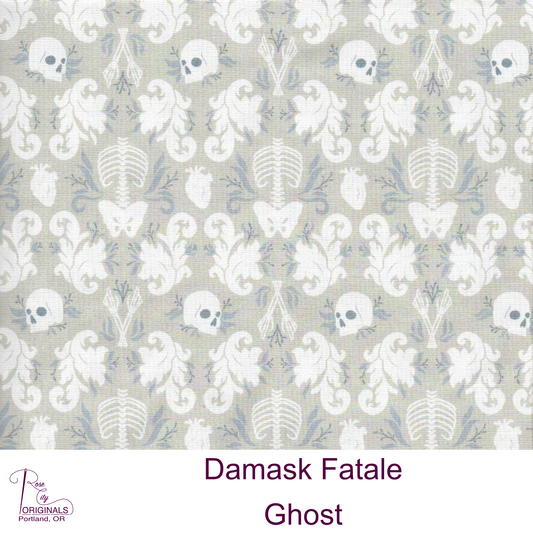 Damask Fatale - By-The-Yard - Ghost