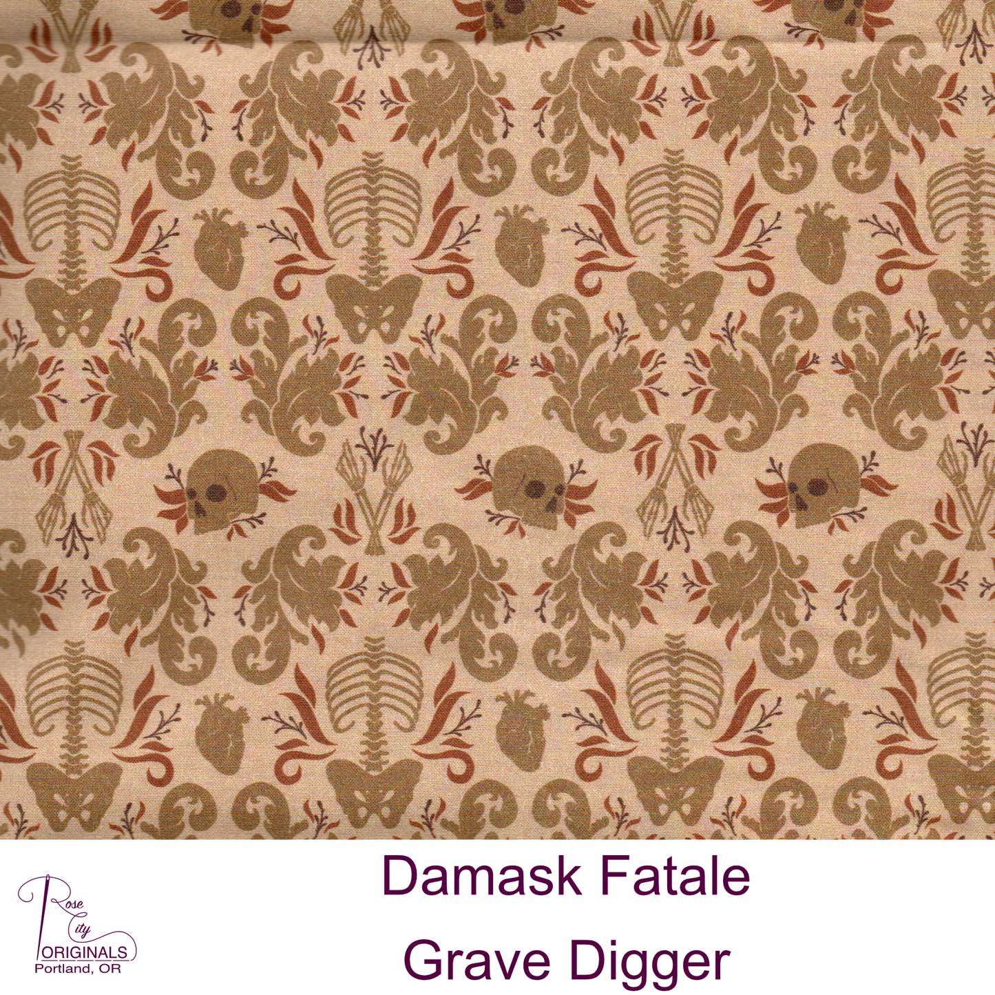 Damask Fatale - By-The-Yard - Grave Digger