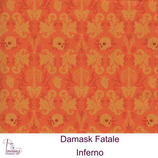 Damask Fatale - By-The-Yard - Inferno