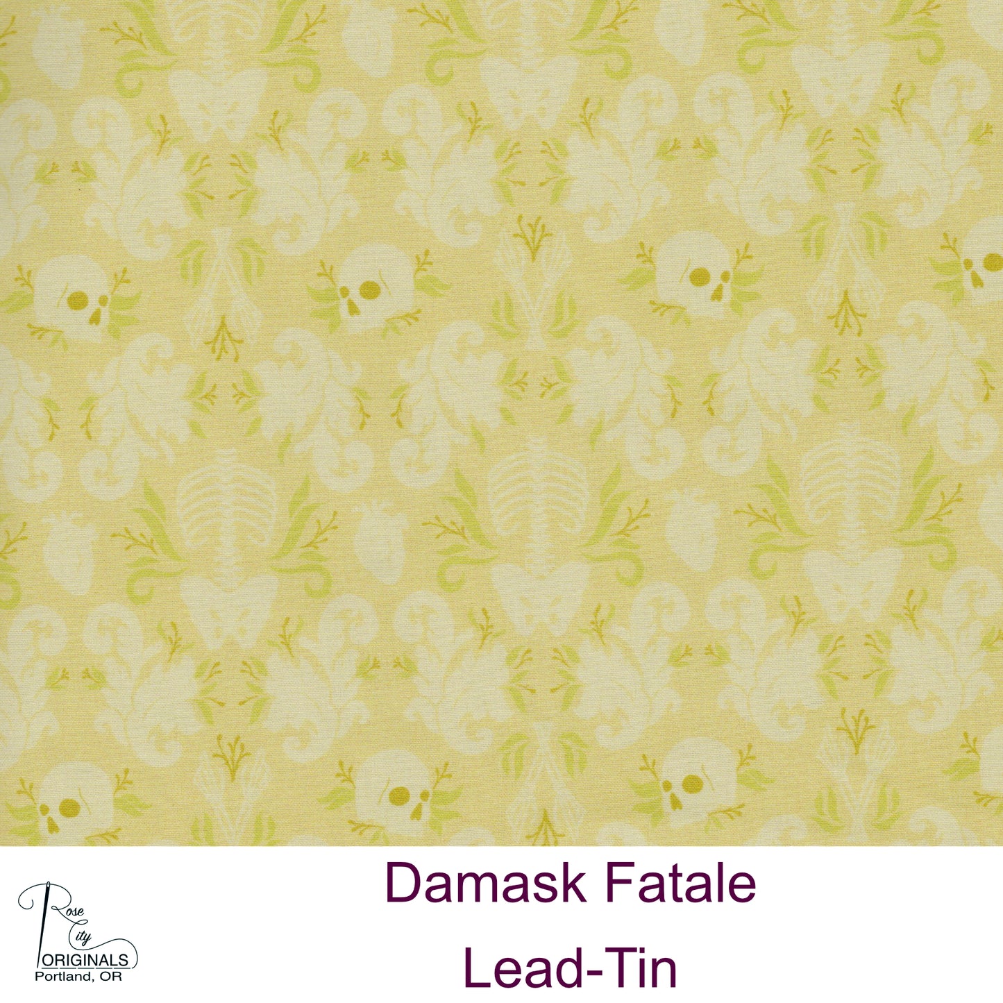 Damask Fatale - By-The-Yard - Lead-Tin