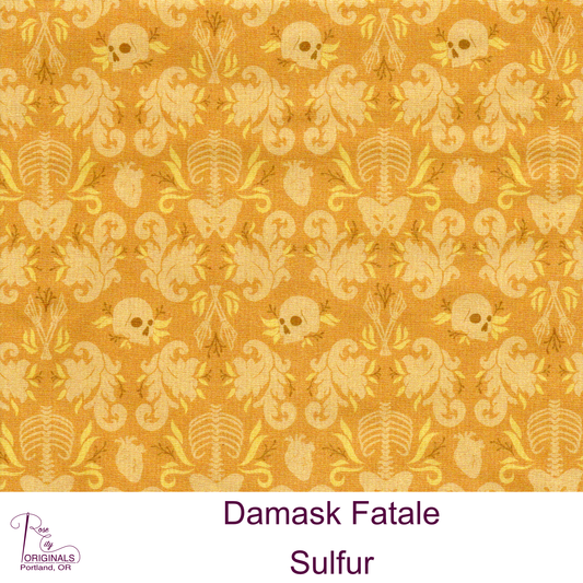 Damask Fatale - By-The-Yard - Sulfur