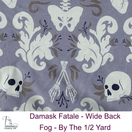 Damask Fatale WIDEBACK - By-The-1/2-Yard - Fog