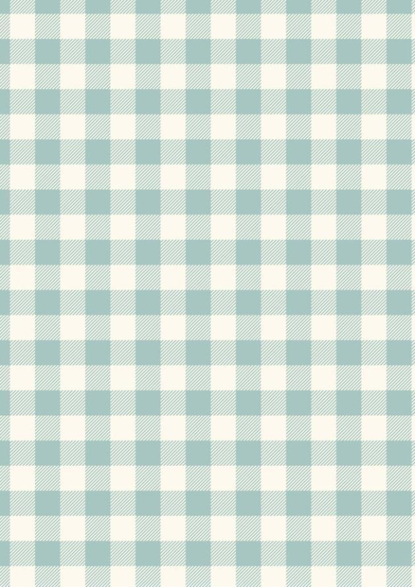 Lewis & Irene - Country Comfort FLANNEL - Duck Egg Buffalo Check