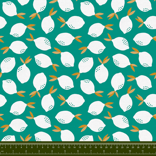 Bargain Basement Fabric - Fruity - Lemons (Green)