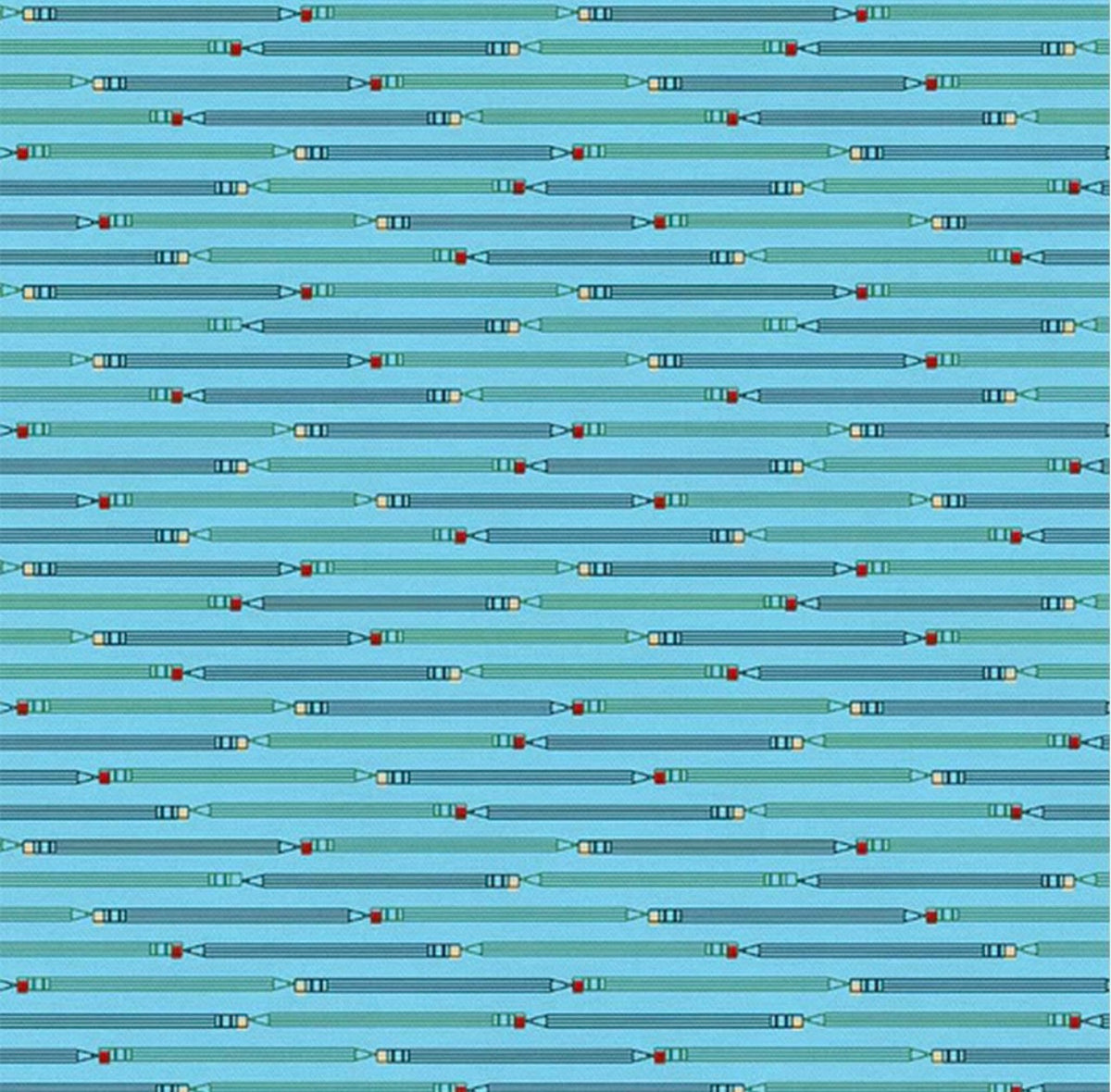 Bargain Basement Fabric - Ring Ring Pencil Stripe (Blue)