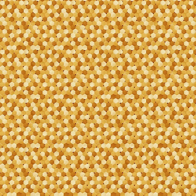Bargain Basement Fabric - Bee Kind Tonal Honeycomb Orange