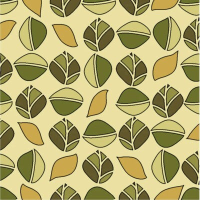 Bargain Basement Fabric - Menagerie Leaves Gold