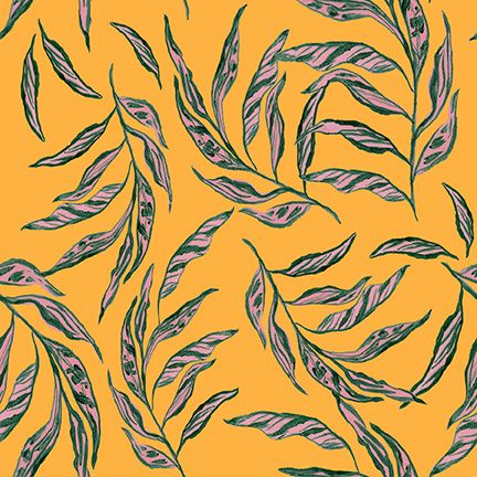 Bargain Basement Fabric - Urban Jungle Exotic Yellow