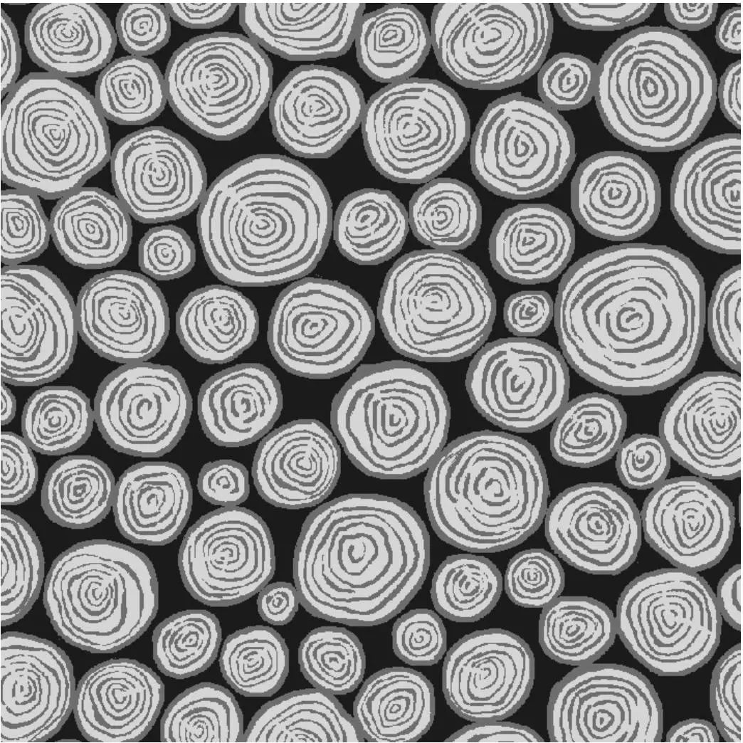 Bargain Basement Fabric - Menagerie Log Slices Grey