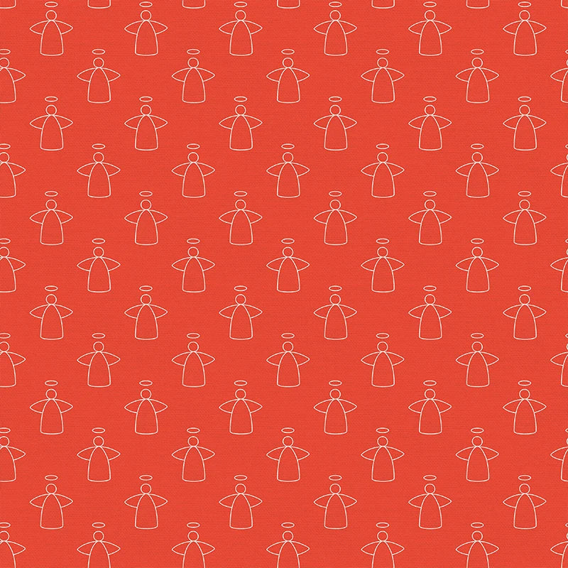 Bargain Basement Fabric - Scandinavian Christmas Little Angels