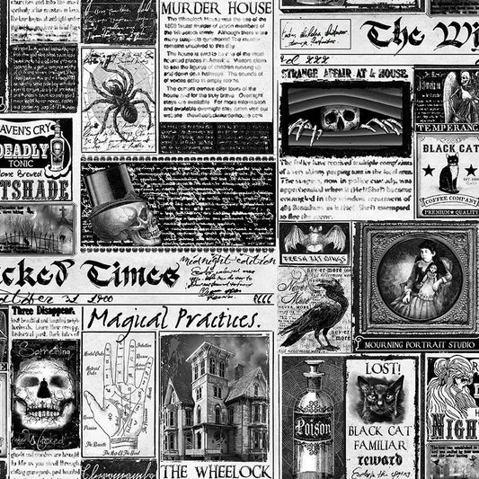Timeless Treasures -  Wicked - Wicked Times Newspaper