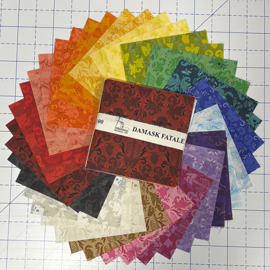 Damask Fatale - Pre-Cut Bundle - 5" Squares (40 pieces)