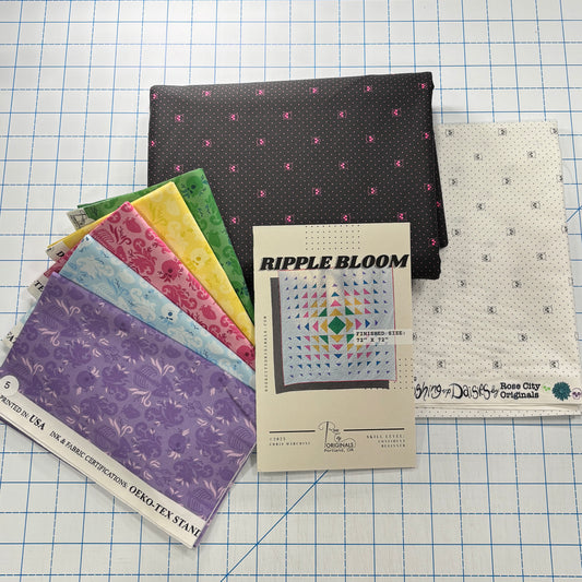 Ripple Bloom Quilt Kit - EXCLUSIVE - Midnight Rose