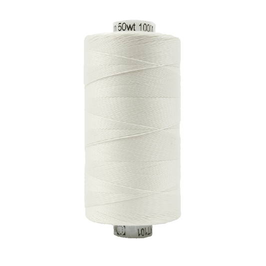 Wonderfil Konfetti Cotton 50wt Thread - KT101 - Soft White (1000m / 1094yd)