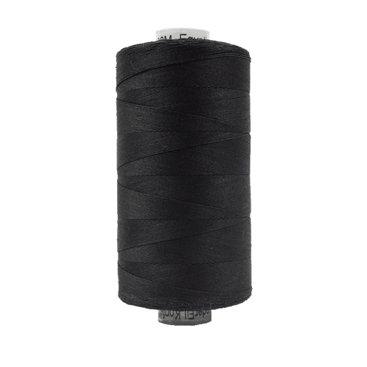 Wonderfil Konfetti Cotton 50wt Thread - KT200 - Black (1000m / 1094yd)