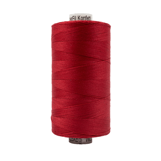 Wonderfil Konfetti Cotton 50wt Thread - KT302 - Christmas Red (1000m / 1094yd)
