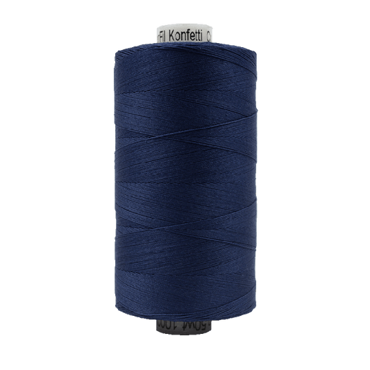 Wonderfil Konfetti Cotton 50wt Thread - KT601 - Navy (1000m / 1094yd)