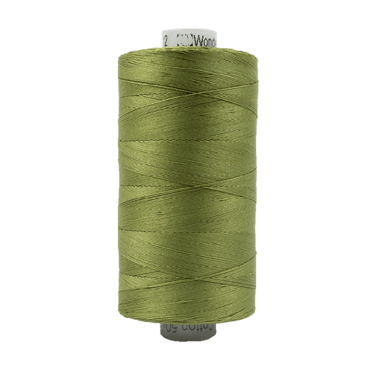 Wonderfil Konfetti Cotton 50wt Thread - KT612 - Olive Green (1000m / 1094yd)