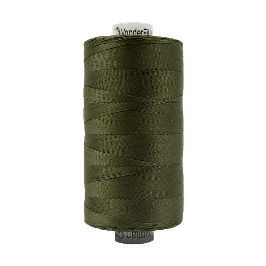 Wonderfil Konfetti Cotton 50wt Thread - KT707 - Pine Green (1000m / 1094yd)
