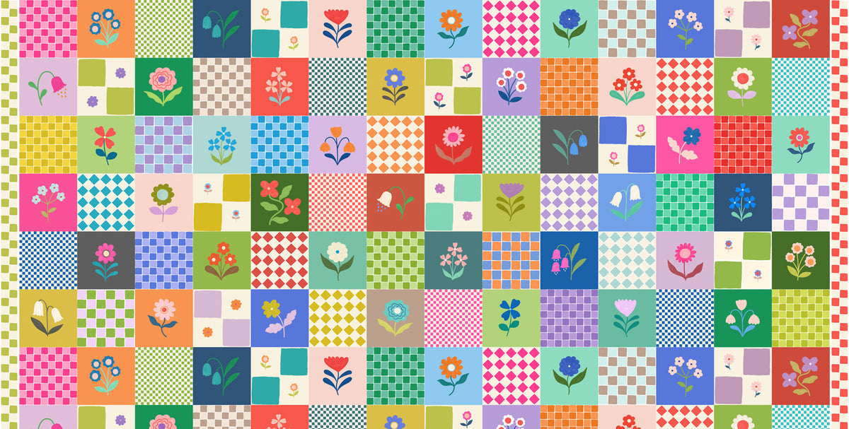 Lewis & Irene - Patchwork Joy - 3 Inch Flower Squares
