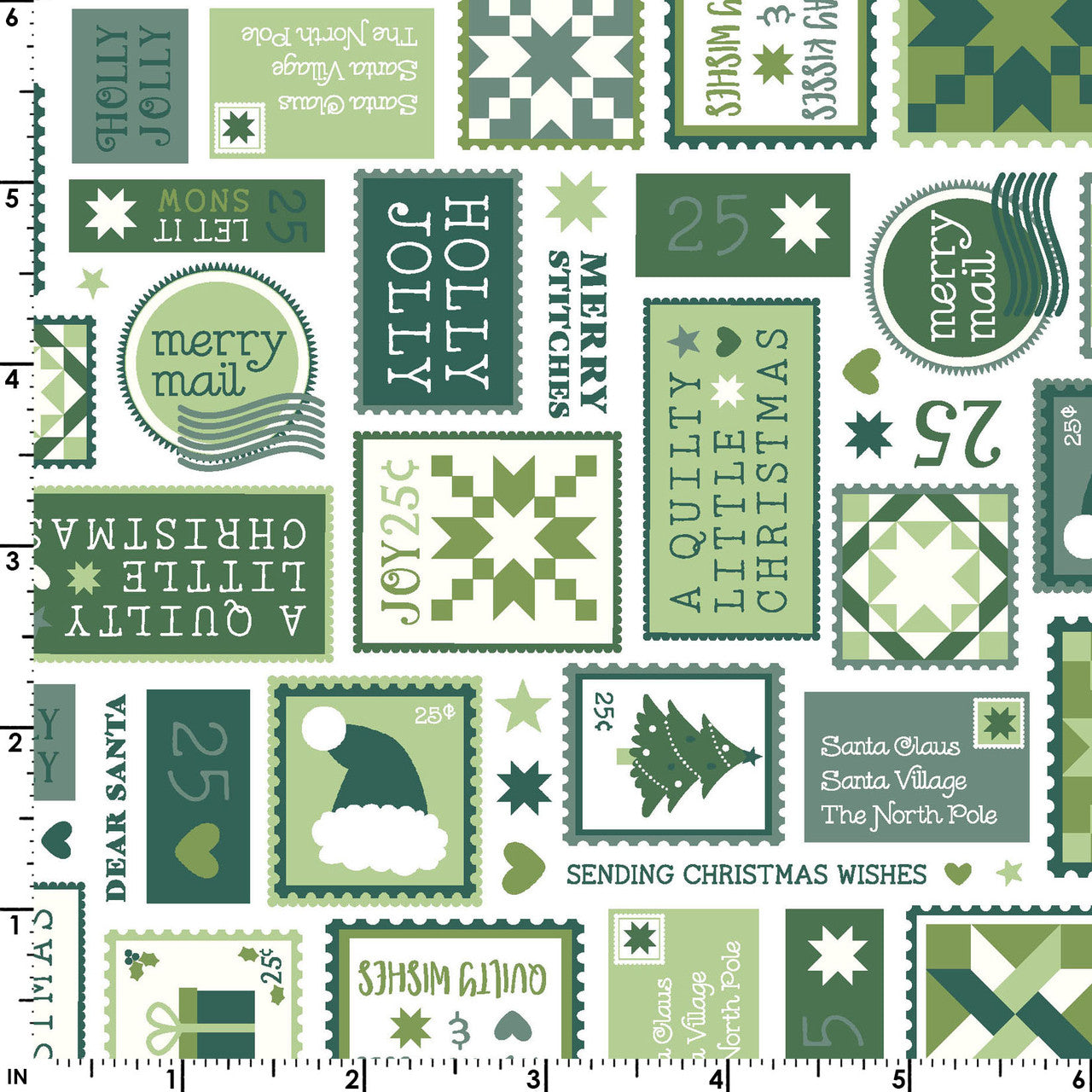 Kimberbell - Quilty Little Christmas - Letters (Green)