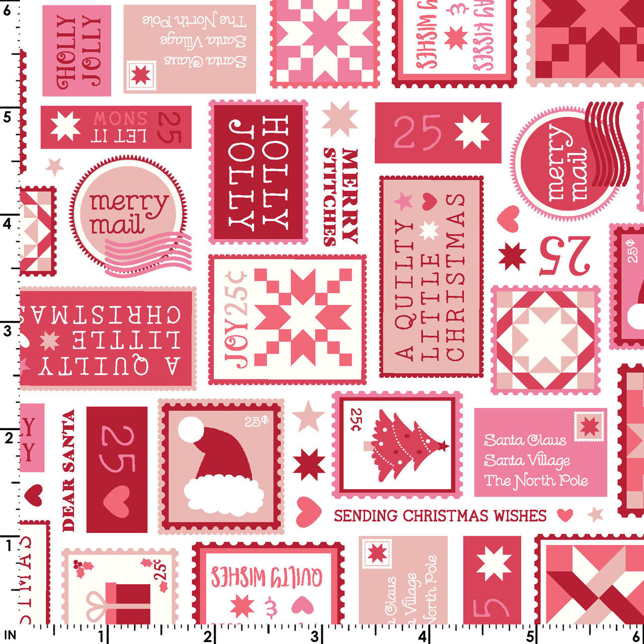 Kimberbell - Quilty Little Christmas - Letters (Pink)