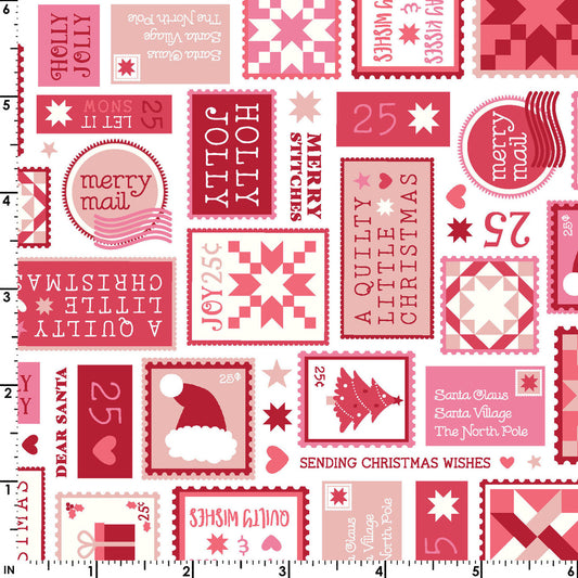 Kimberbell - Quilty Little Christmas - Letters (Pink)